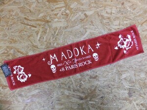 タグ付き新品 +8 PARIS ROCK × MADOKA バースデーライブ 記念グッズ フェイスタオル 赤 定価2,000円