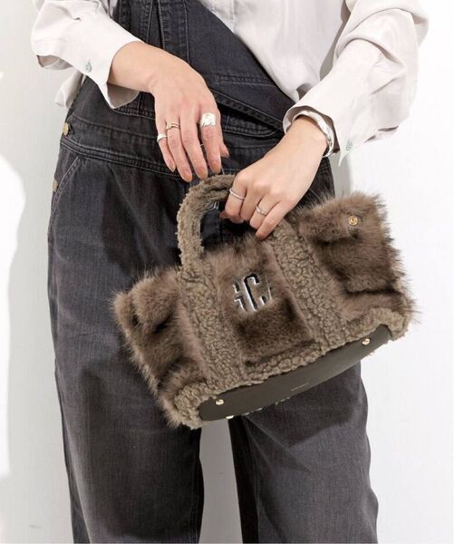 L'Appartement【GOOD GRIEF!/グッド グリーフ】 GCA EMB FAUX FUR PINT TOTE