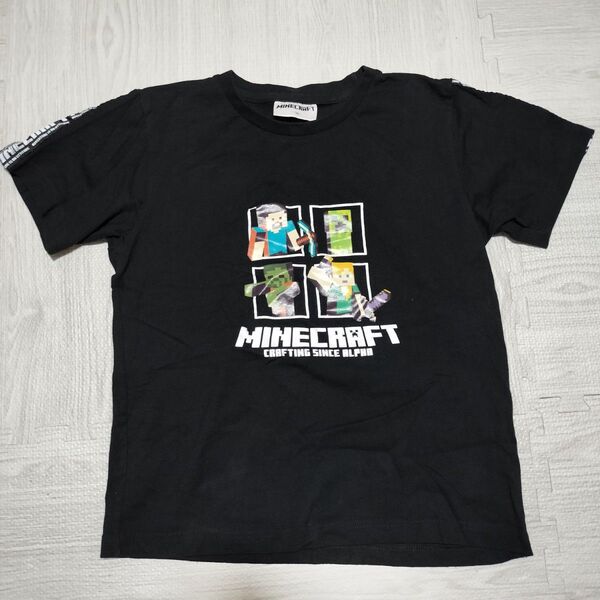 マインクラフト マイクラ 半袖 Tシャツ 150cm ブラック トップス