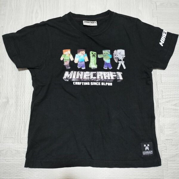 マインクラフト マイクラ 半袖 Tシャツ 150cm ブラック トップス