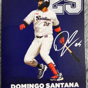 2025プロ野球チップス サンタナ サイン入りタイトルホルダーカード
