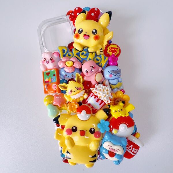 iPhoneケース埋め尽くしデコケースポケモンiPhone15用