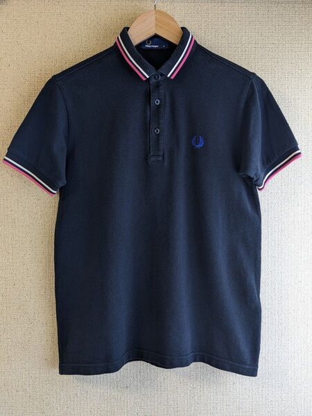 FRED PERRY フレッドペリー ポロシャツ ブラック メンズMサイズ FZ1248