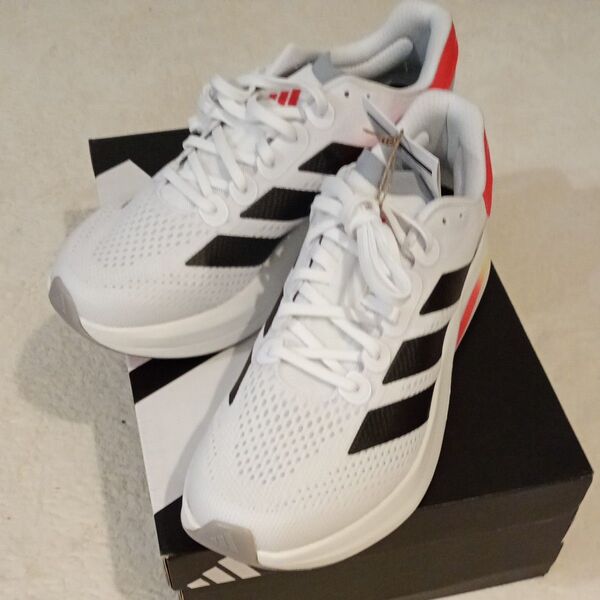 adidas ADIZERO ランニングシューズ アディゼロ 28.5cm ホワイト×ブラック 新品 未使用