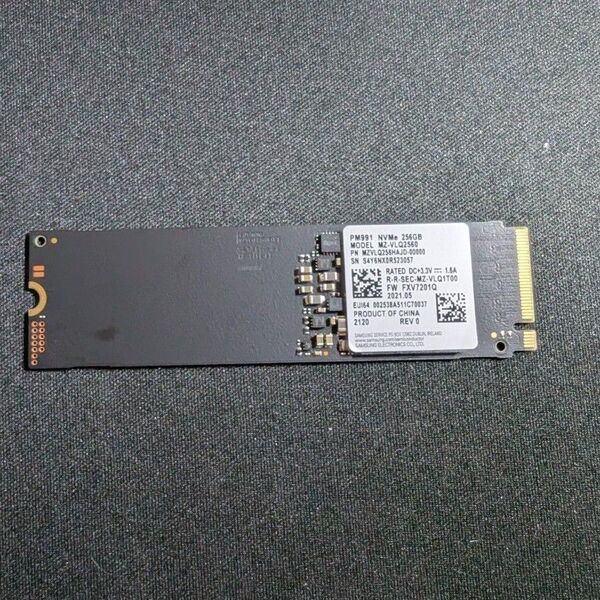 【764時間】【394回】SAMSUNG PM991 NVMe SSD 256GB MZ-VLQ2560