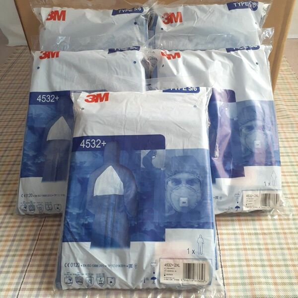 3M 化学防護服 4532+ 2XL タイプ5/6 5個セット