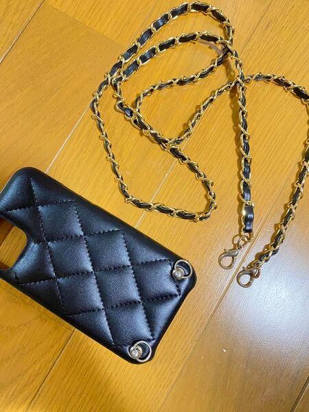 中古!スマホショルダー iPhoneケース ストラップ チェーンウォレット