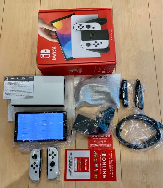 極美品 使用感無し Nintendo Switch 有機ELモデル ホワイト 本体一式 HEG-S-KAAAA 任天堂 初期化済