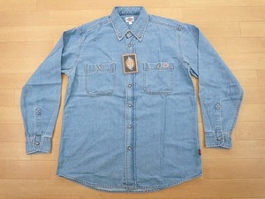 g321★新品★サイズ L★DICKIES ディッキーズ FB460U デニムシャツ★ワークシャツ ボンマックス★カラー7 ブルー★即決★