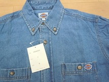 g358★新品★サイズ S★DICKIES ディッキーズ FB460U デニムシャツ★ワークシャツ ボンマックス★カラー7 ブルー★即決★_画像2