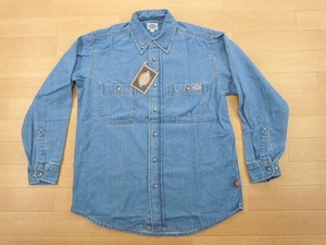 g391★新品★サイズ S★DICKIES ディッキーズ FB460U デニムシャツ★ワークシャツ ボンマックス★カラー7 ブルー★即決★