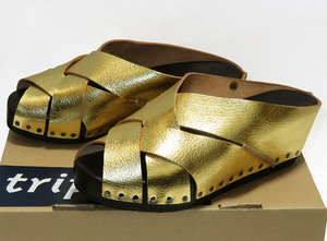 trippen TWIST Gold leather wood sandals *39 as good as new regular price 42,900 Wedge sole twist gold Trippen 