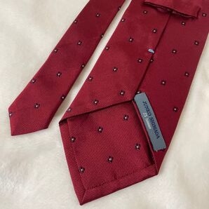 JUNKO SHIMADA JS homme ネクタイ 小紋柄 レッド系 シルク