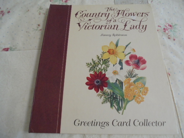 ファニーロビンソン Country Flowers ヴィクトリアンデザイン カードポケットブック 四季 12か月グリーティングカード収納