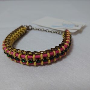 ラボラトリーワーク エスニック ガラスストーン ブレスレット バングル