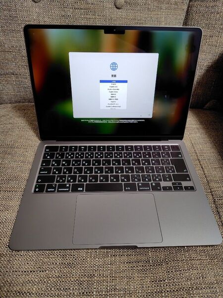 【バッテリー最大容量100%】macbook air 2022 M2 13インチ スペースグレイ メモリ16gb ストレージ256