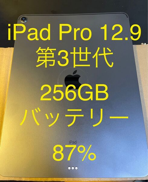 iPad Pro 12.9インチ 第3世代 Wi-Fi モデル 256GB スペースグレイ MTFL2J/A 動作確認済