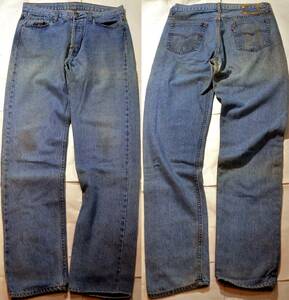 t382/LEVIS501MADE IN U.S.A.ハチマルオールド 80's 裾チェーン CARE~ 謎！