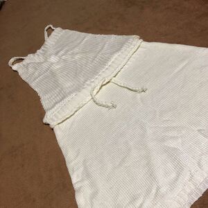 新品　スカート　ニット　ジャンパースカート　ホワイト　Mサイズ