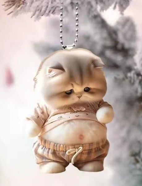 メタボ 猫 アクリルキーホルダー 可愛い 雑貨 A-30