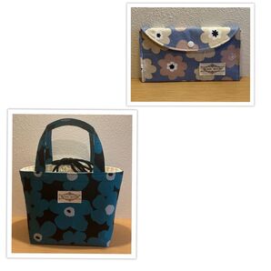 専用 巾着トートバッグ ランチバッグ お散歩バッグ ミニトートバッグ ハンドメイド 北欧柄 ジムバッグ