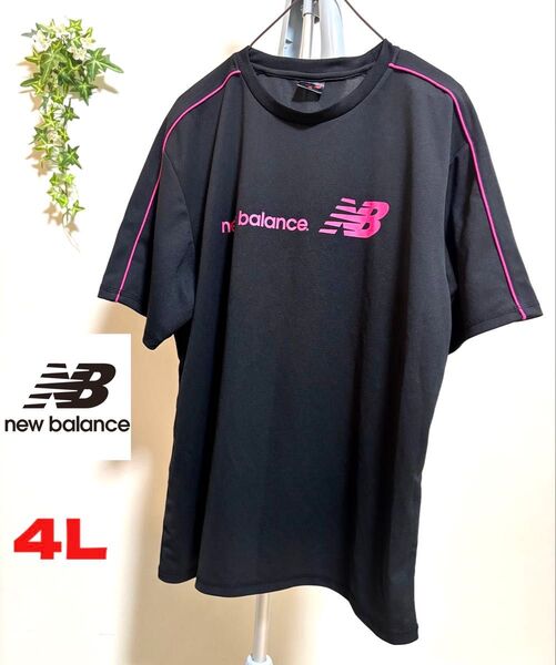 【New Balance】【4Lサイズ】ニューバランス 半袖 Tシャツ トップス カットソー スポーツウェア トレーニングウェア