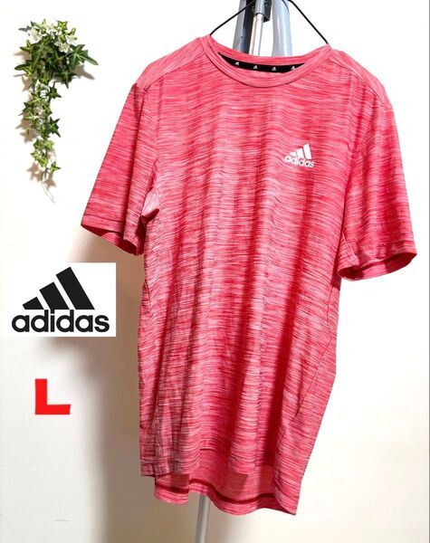 【adidas】【Lサイズ】アディダス メンズ Tシャツ 半袖 トップス カットソー スポーツウェア トレーニングウェア