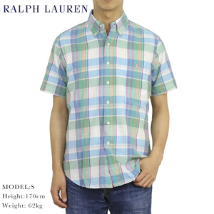 新品 アウトレット 697 Lサイズ メンズ 半袖 シャツ polo ralph lauren ポロ ラルフ ローレン インディアン マドラス チェック