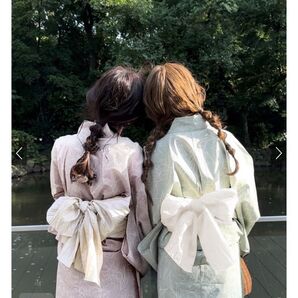 GRL グレイル 新品 線画花柄浴衣セット ピンク