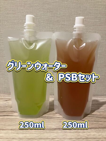 グリーンウォーター & PSBセット #メダカ#金魚#針子#稚魚#水質浄化#植物プランクトン