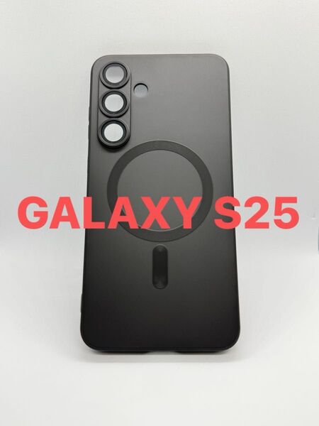 GALAXY S25 ケース ソフト ブラック MagSafe レンズ保護 新品 356