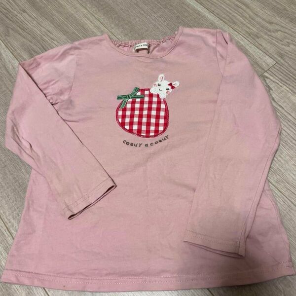 美品 クーラクール 長袖Tシャツ 100 いちご キムラタン Tシャツ カットソー 長袖Tシャツ