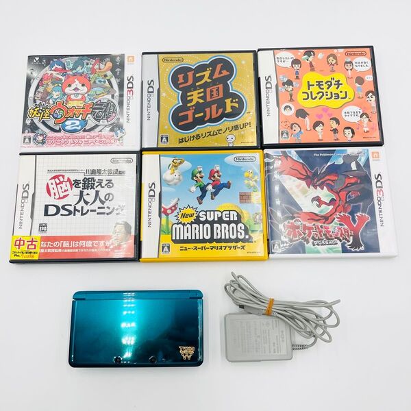 Nintendo 3DS アクアブルー ゲームソフト付き 希少 リズム天国 任天堂 ニンテンドーDS