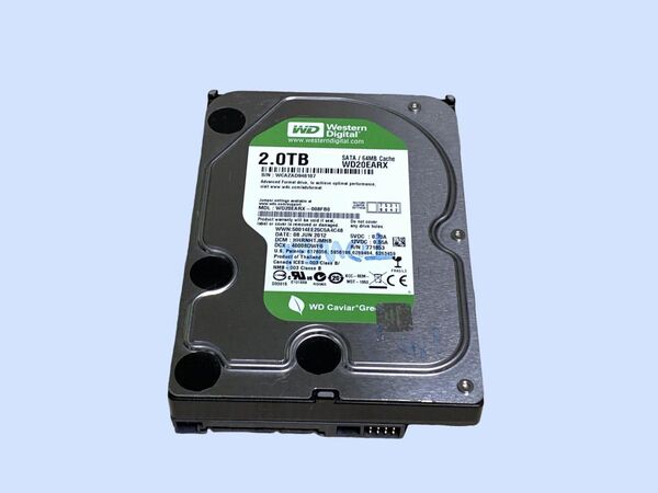 M7629 Western Digital WD20EARX Green 2TB 3.5インチ SATA 使用 9662時間