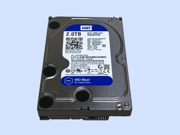 M7665 Western Digital WD20EZRZ 2TB SATA 3.5インチ 使用 4503時間