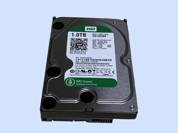 M7672 Western Digital Green WD10EARX 3.5インチ SATA 1TB 使用 234時間