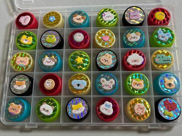 ハンドメイド 指先トレーニング絵合わせ ペットボトルキャッププクプク動物シール 幼児 保育園 幼稚園 型はめ 知育