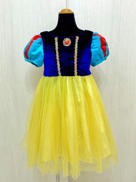 白雪姫ドレス プリンセスドレス サイズ 110cm 中古美品!白雪姫ワンピース コスプレ ハロウィン ディズニー