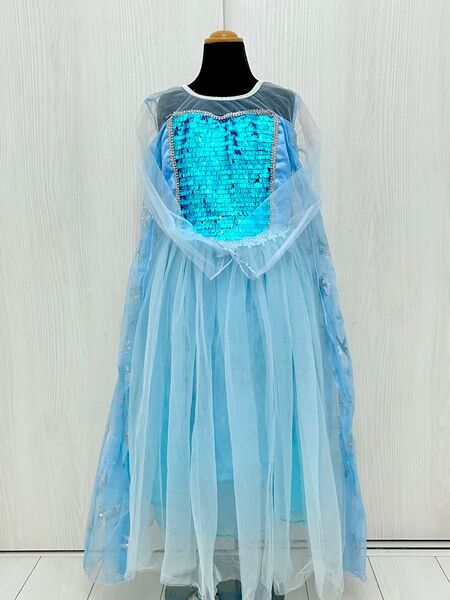 FROZENアナと雪の女王ワンピース エルサドレス 中古美品!サイズ 140cm