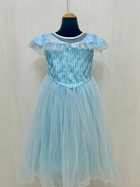 FROZENアナと雪の女王ワンピース エルサドレス 中古美品!サイズ 120cm