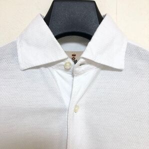 GUY ROVER ワイドカラー織柄鹿子シャツ S〜M