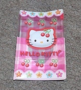 キティ、カード入れ、小物ケース、6穴、手帳、当時物、希少品、鬼レア、さくらんぼ、平成レトロ、平成女児、ハローキティ、サンリオ