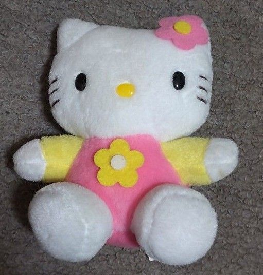 キティ、ぬいぐるみ、フラワー、ピンク、平成レトロ、レトロ、平成女児、1999年、当時物、希少品、激レア、サンリオ、ハローキティ