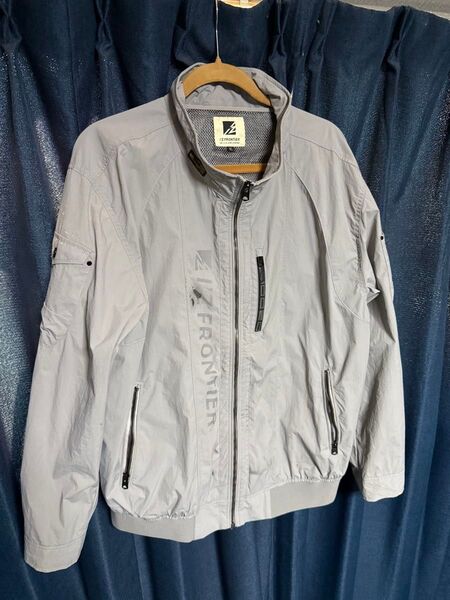 希少!アイズフロンティア 空調服 ナイロン素材A.S.ワークジャケット 服のみ グレー サイズ4L