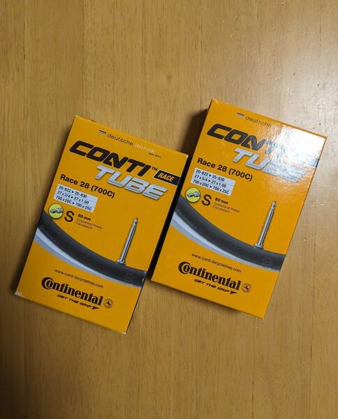 60mm 2本セット コンチネンタル Continental チューブ Race 28 700×20-25C 仏式