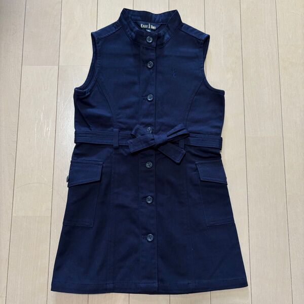 East boy イーストボーイ 子ども服 ノースリーブワンピース 100サイズ リボン ノースリーブ ワンピース 制服