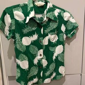 Hawaiian History book パイナップル柄 アロハシャツ
