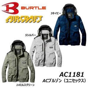 バートル BURTLE 長袖ブルゾンAC1181AIRCRAFT ネイビー 値下げセール中!!送料無料