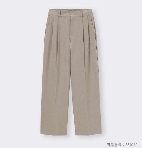 GU タックワイドパンツ s
