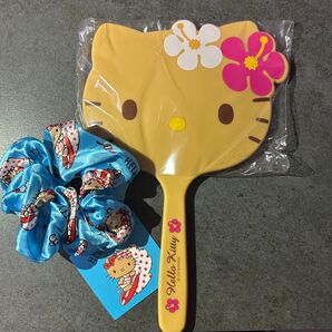 日焼けキティ 一番くじ 手鏡 ハローキティ シュシュ サンリオ 2点セット